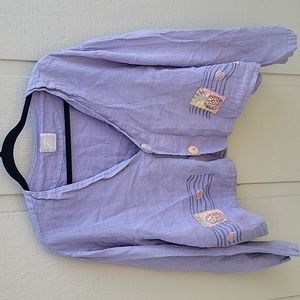 Vintage blue fish top